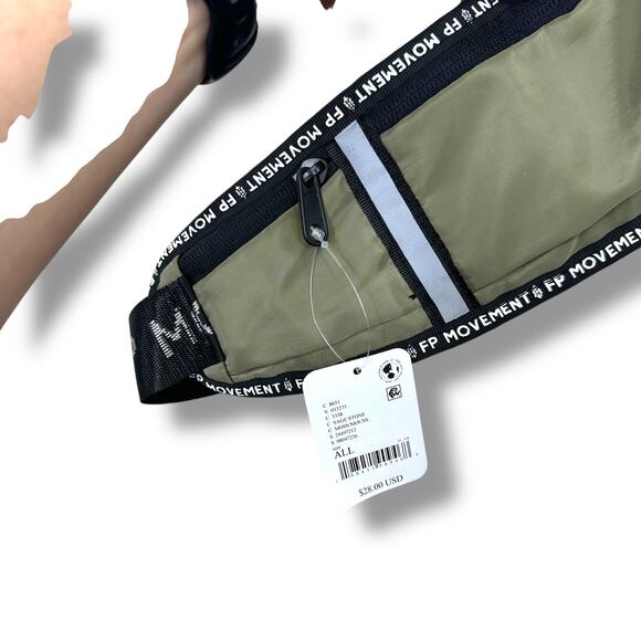 Free People Movement NWT Sage Stone 3 Pocket Adjustable Strap Runner Belt Bag - Picture 6 of 9